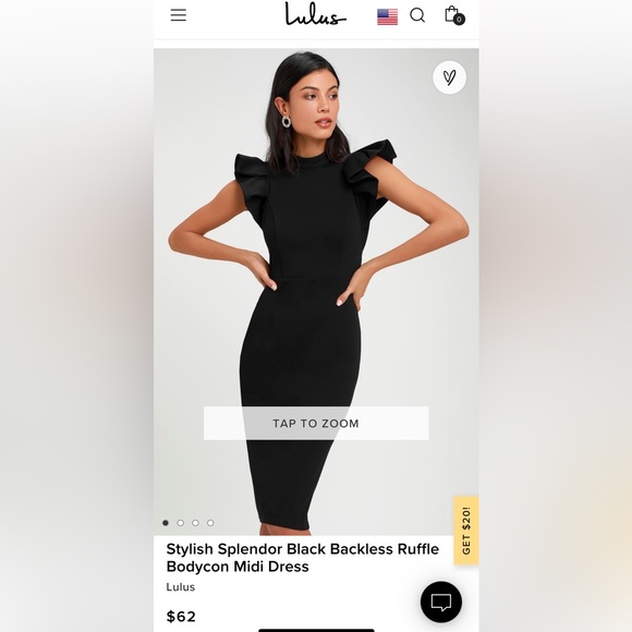 Lulus Stylish Splendor Backless Ruffle Midi Dress in Black